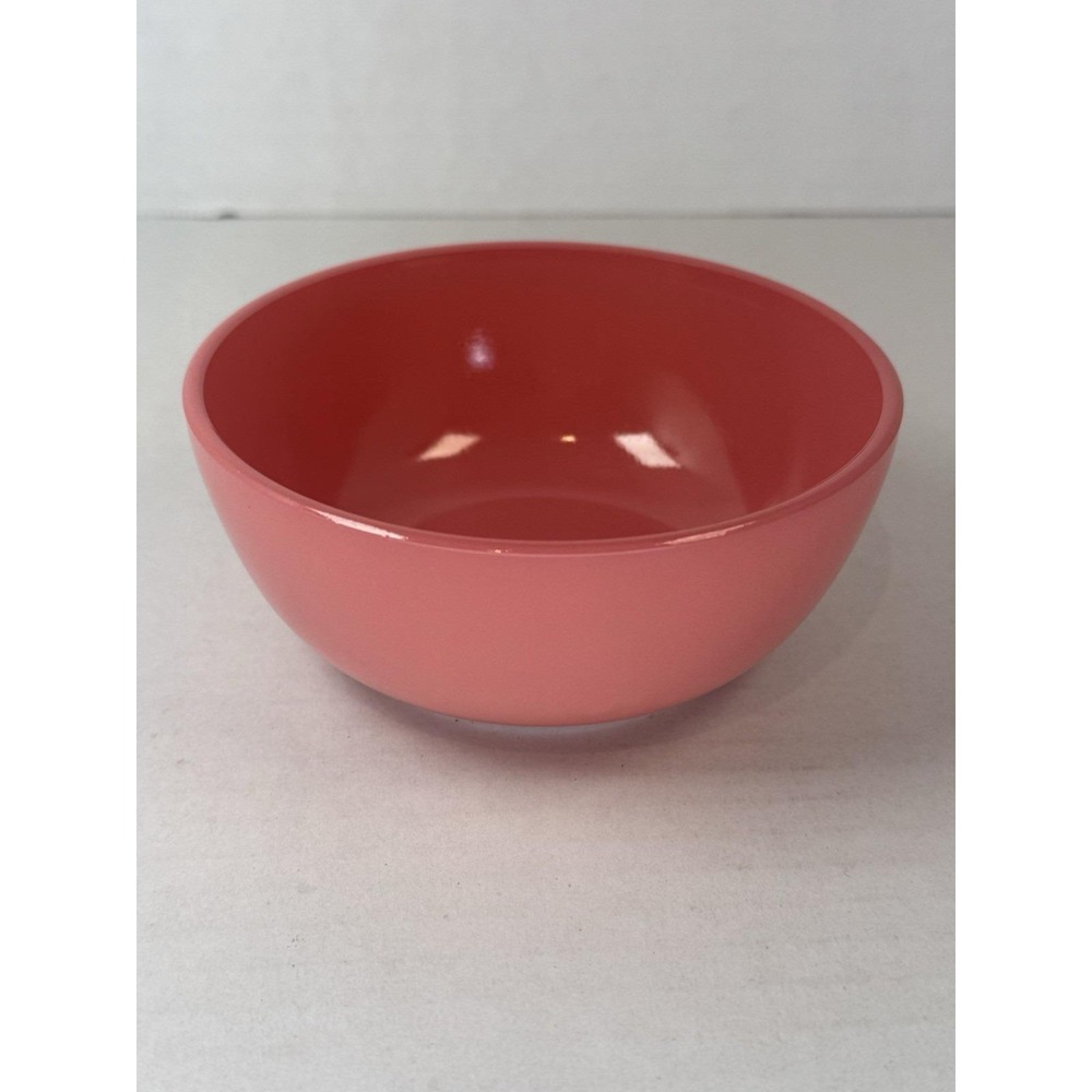Hazel Atlas Moderntone Ovide Platonite Salmon Pink 5" Bowl Depression Glass